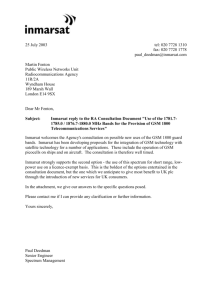 Draft response to RA consultation on GSM 1800