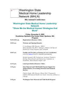 Agenda and Faculty - Washington State Medical Home