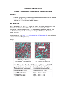 Land Use Change Detection and Introduction to the Spatial Modeler