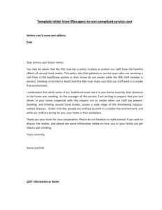 Template letter from Managers to non