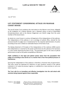 LST statement condemning attack on Mannar