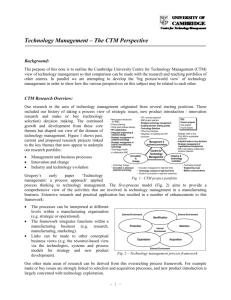 Technology Management – The CTM Perspective