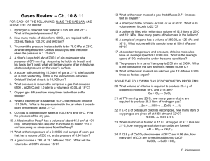 Gases Study Guide & Review