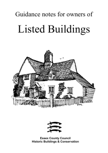 Guidance Notes for Owners of Listed Buildings