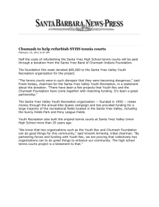 Chumash to help refurbish SYHS tennis courts