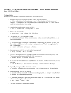 STUDENT STUDY GUIDE - Physical Science Track 2 Second