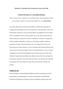 Cultural Dynamics in Counselling Refugees