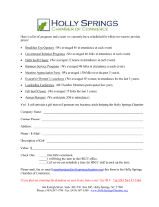Door Prize Donation Form - Holly Springs Chamber of Commerce