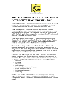 The Luck Stone ”Rock” Earth Sciences Interactive Teaching Kit
