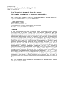 RAPD analysis of genetic diversity among Lithuanian populations of