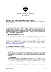 Code of Research Practice - Queen Margaret University