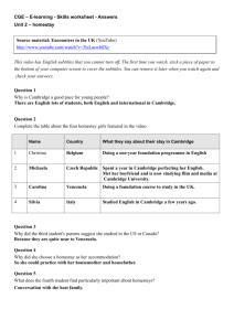 CGE – E-learning - Skills worksheet