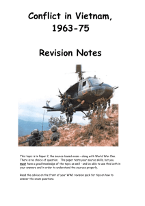 Revision notes on the Vietnam War