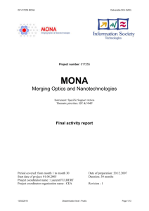 MONA (Merging Optics and Nanotechnologies)