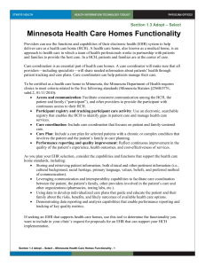 Minnesota Health Care Homes Functionality
