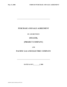 PSA Form (00059413-9) - Pacific Gas and Electric Company