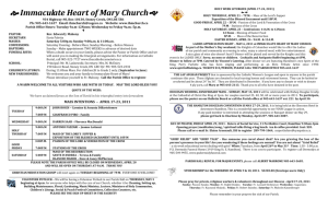 April 17, 2011 - Immaculate Heart of Mary Parish