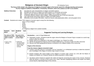 Religions of Ancient Preliminary Draft Program