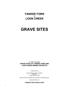 Grave Sites-Yankee Fork-Loon Creek