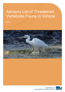 Advisory List of Threatened Vertebrate Fauna