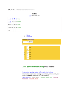 Java performance tuning - DOC documents - DOC
