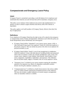 Compassionate and Emergency Leave Policy