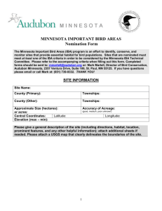 Important Bird Areas Site Nomination Form