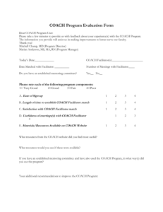 COACH Program Evaluation Form