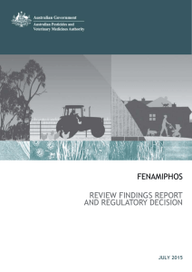 5 regulatory Decisions - Australian Pesticides and Veterinary