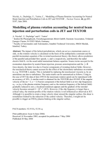 Modelling of plasma rotation accounting for neutral beam injection