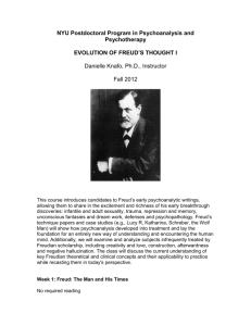 Freud - NYU Postdoctoral Program in Psychotherapy and