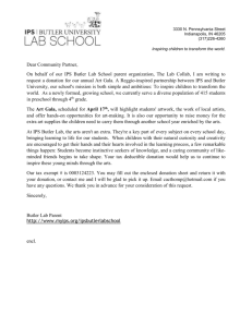Art Gala Donation Letter - Indianapolis Public Schools