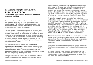 Skills Matrix 2013 - Loughborough University