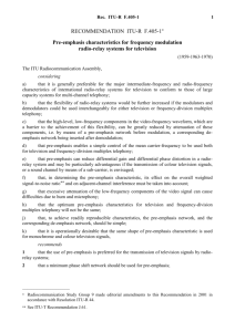 RECOMMENDATION ITU-R F.405-1 - Pre
