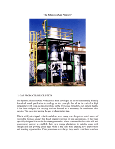 the environmentally friendly wood gas producer system