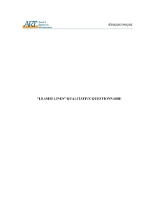“leased lines” qualitative questionnaire