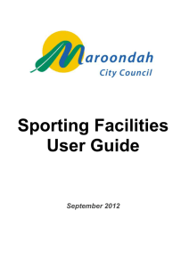 Sporting Facilities User Guide