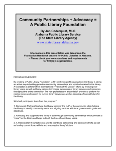 Steps to a Library Foundation & a 501(c)(3) Status