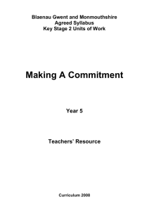 Y5 Summer Making a Commitment