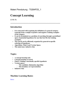 Concept Learning - Binus Repository