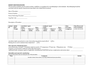 Rodent Anesthesia Record Template