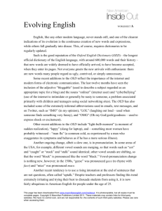Evolving English WORKSHEET A