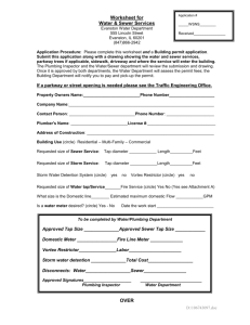 Water and Sewer Worksheet