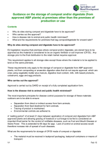 Guidance note on the storage of compost and / or digestate Word