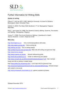 Further Info on Writing