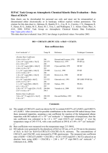 Data Sheet oClOx54 - IUPAC Task Group on Atmospheric Chemical
