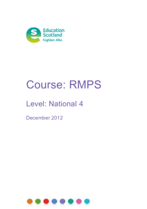 Course: RMPS, Level: National 4