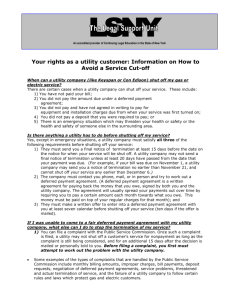 Your Rights as a Utilities Customer
