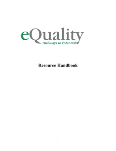 eQuality Resource Handbook!