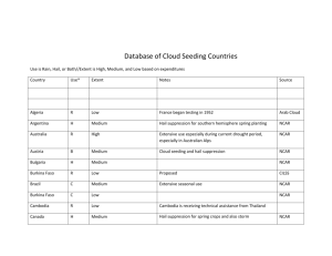 Database of Cloud Seeding Countries